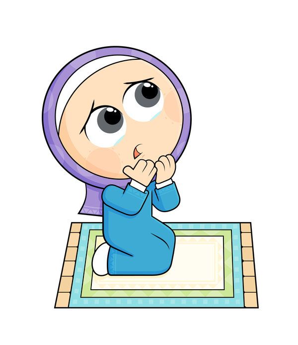 فتاة صغيرة تصلي لربها.