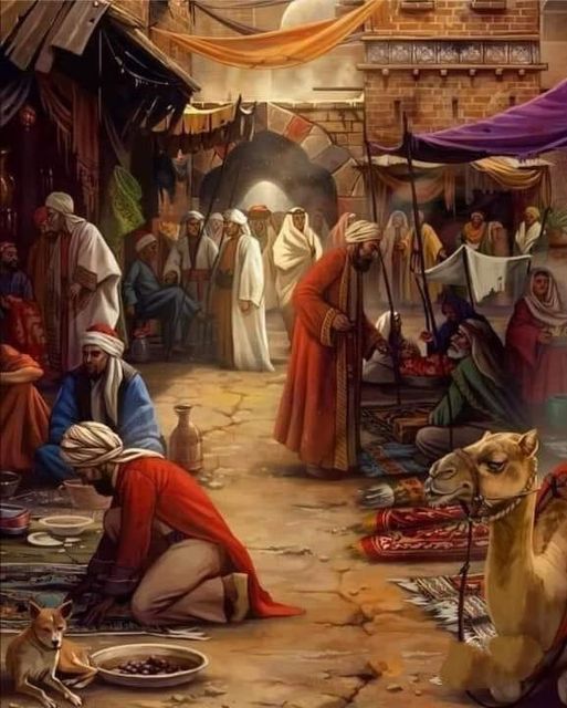 سوق يعج برجاله.