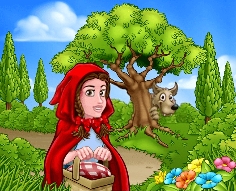 قصـــــــــة ليلى ذات الرداء الأحمر والذئب.