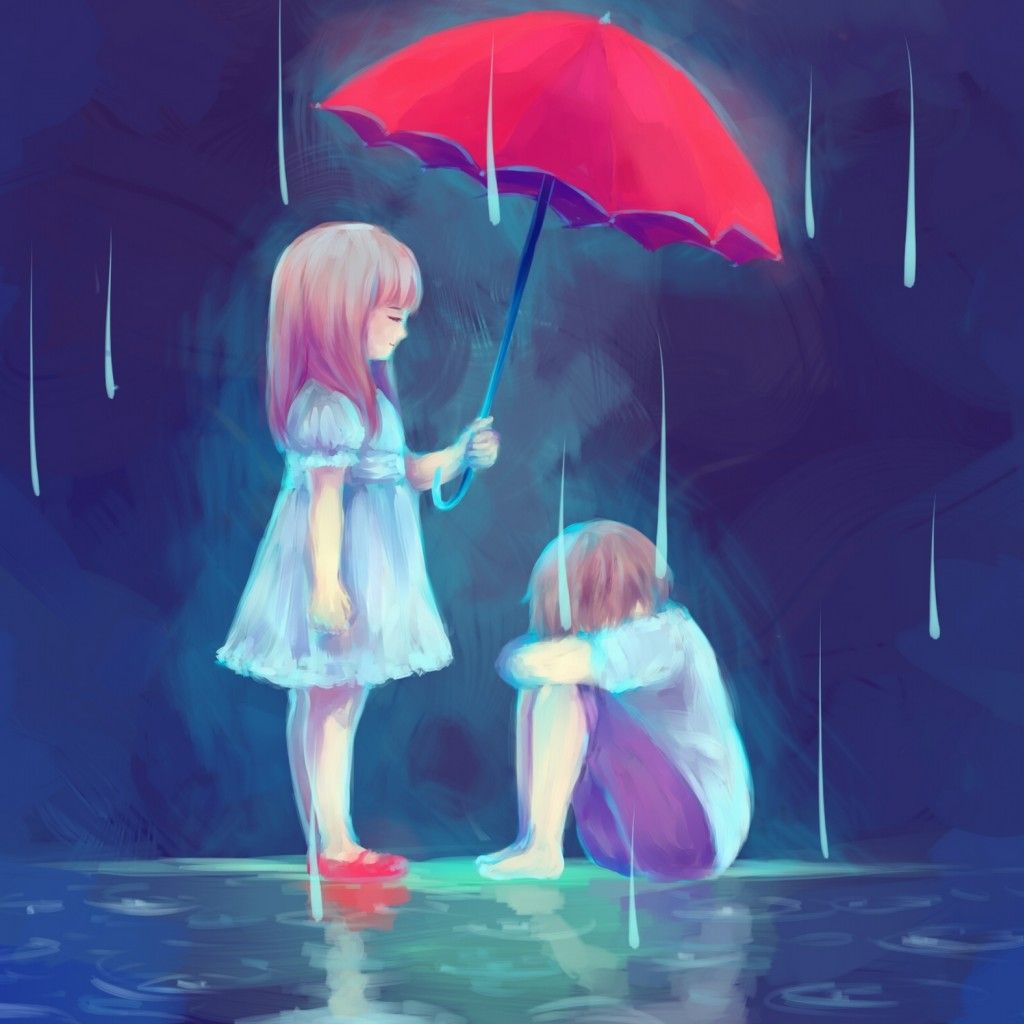 صورة فتاة صغيرة وشاب تجسد الحب بينهما ومعنى التضحية.
