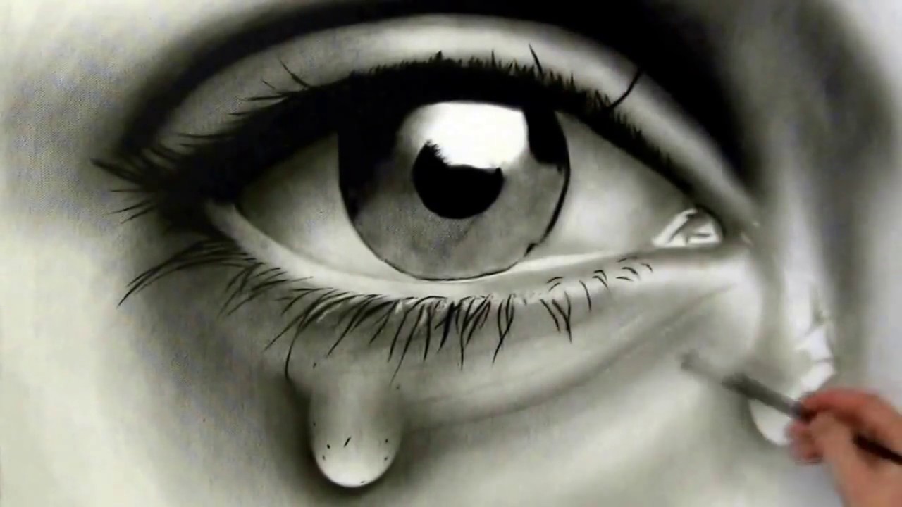 صورة مرسومة عن عين باكية