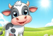 صورة بقرة كرتون جميلة